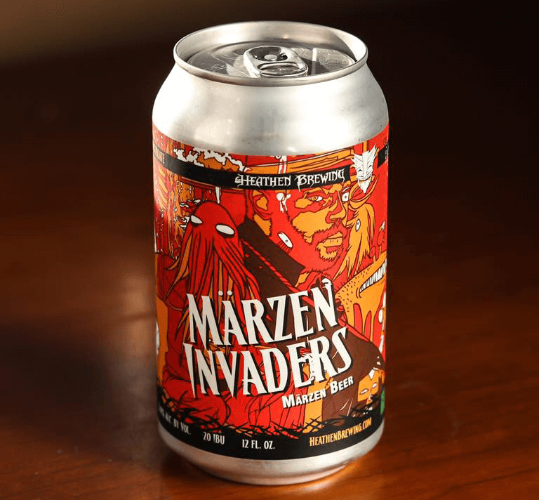 Close up of can of Märzen Invaders