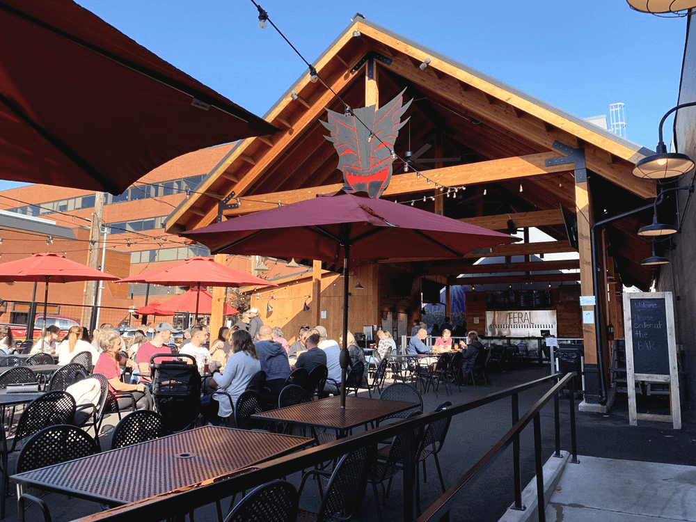 Feral Public House patio set up